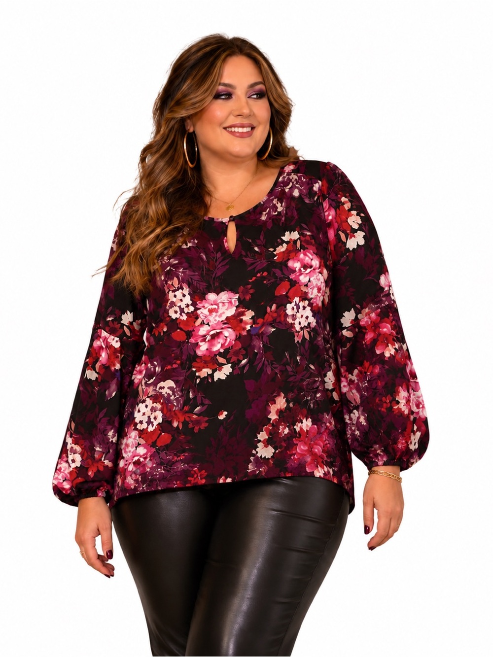 Floral Flowy Blouse Oversized